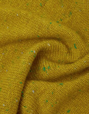 East Issy Knitted Triangle Scarf, Green (LIME), large