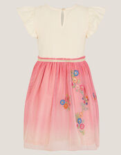 Ombre Embellished Hummingbird Disco Dress, Pink (PINK), large