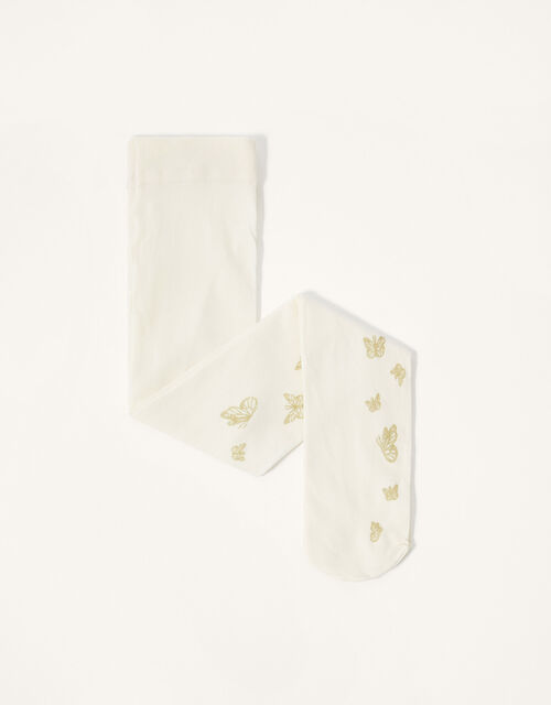 Baby Butterfly Glitter Tights, Gold (GOLD), large