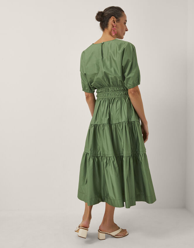 Devotion Twins Geraros Tiered Midi Dress, Green (GREEN), large