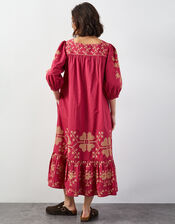 East Diya Embroidered Midi Dress, Pink (PINK), large