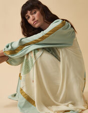 Clemence Amelie Floral Dobby Midi Dress, Cream (CREAM), large