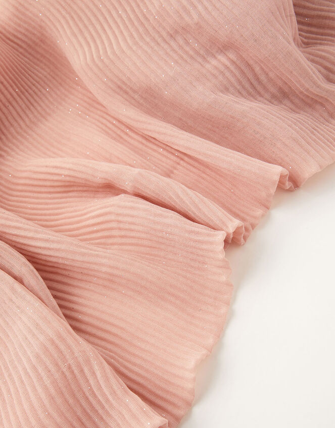 Shimmer Pleated Occasion Scarf, Pink (BLUSH), large
