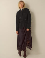 Mallory Military Jacket, Black (BLACK), large