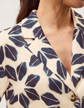 Ellison Floral Print Shirt, Blue (NAVY), large