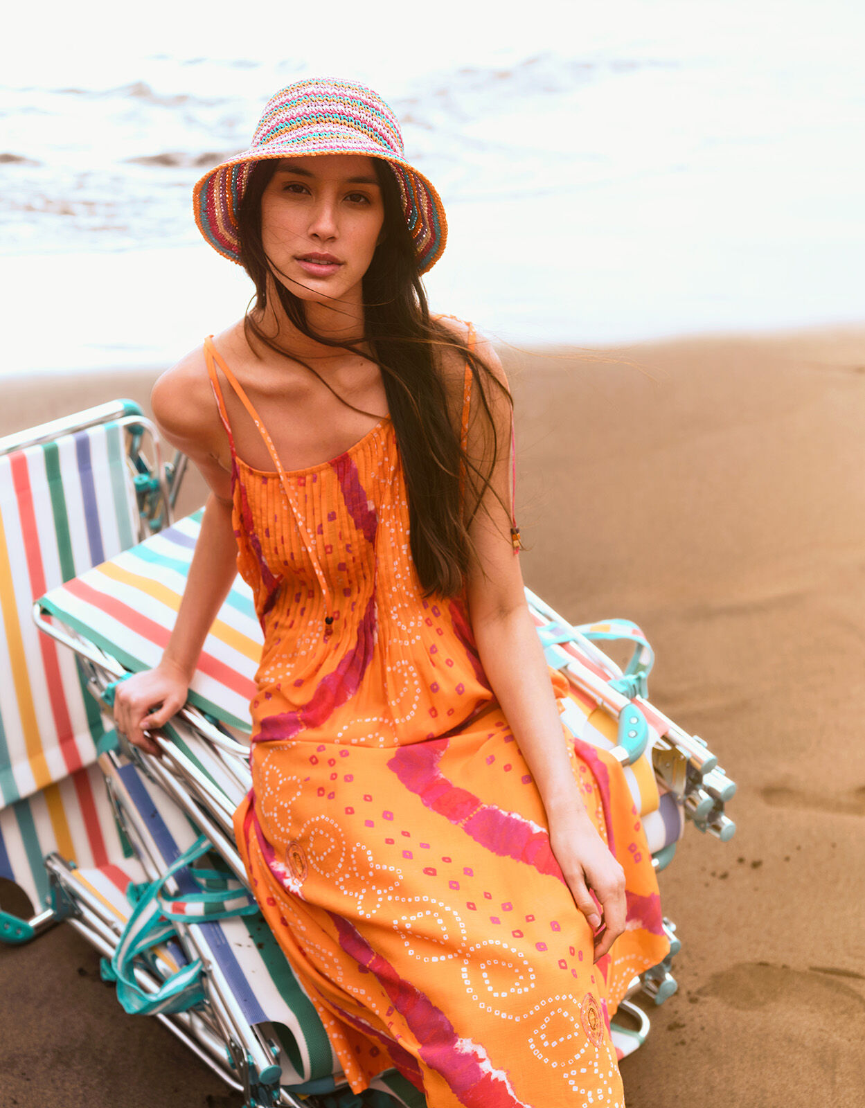 Orange beach dress discount