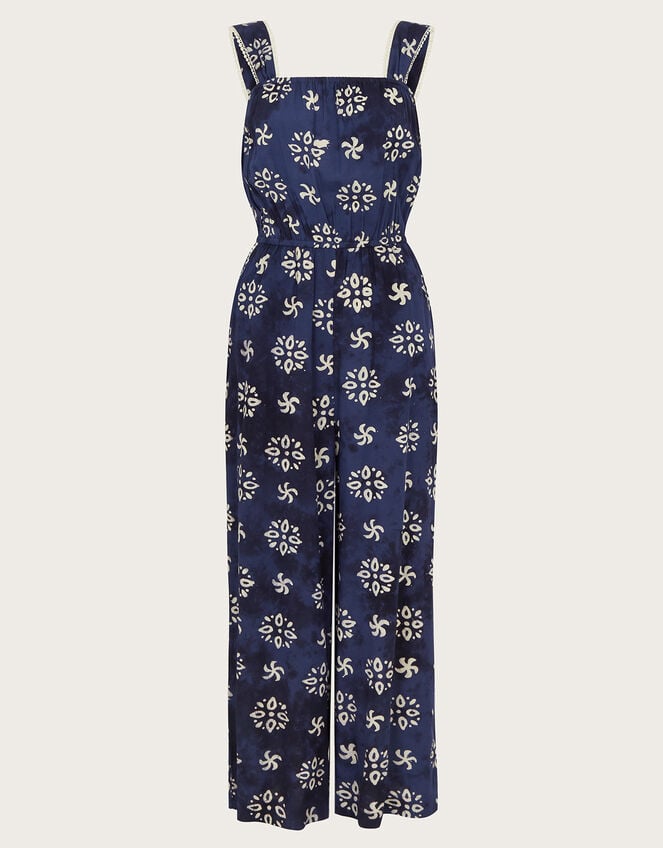 Loreta Batik Print Jumpsuit, Blue (NAVY), large