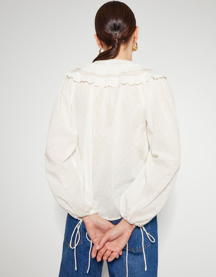 NYLA BOX BLOUSE (NATURAL WHITE)