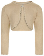 Niamh Crystal Knitted Cardigan, Gold (GOLD), large