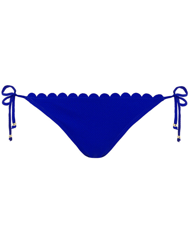 Maria Scalloped Bikini Briefs with Recycled Polyester, Blue (COBALT), large