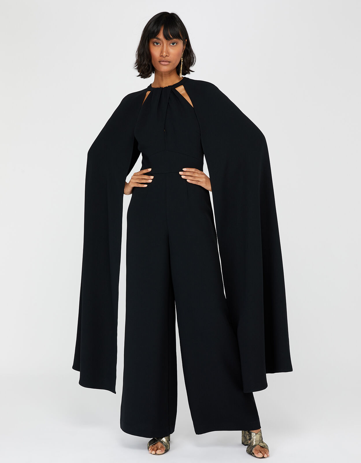 Cape wide leg jumpsuit Clearance