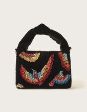Bird Hand-Embellished Bag, , large