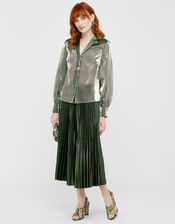 Blair Shimmer Sheer Blouse, Gold (GOLD), large