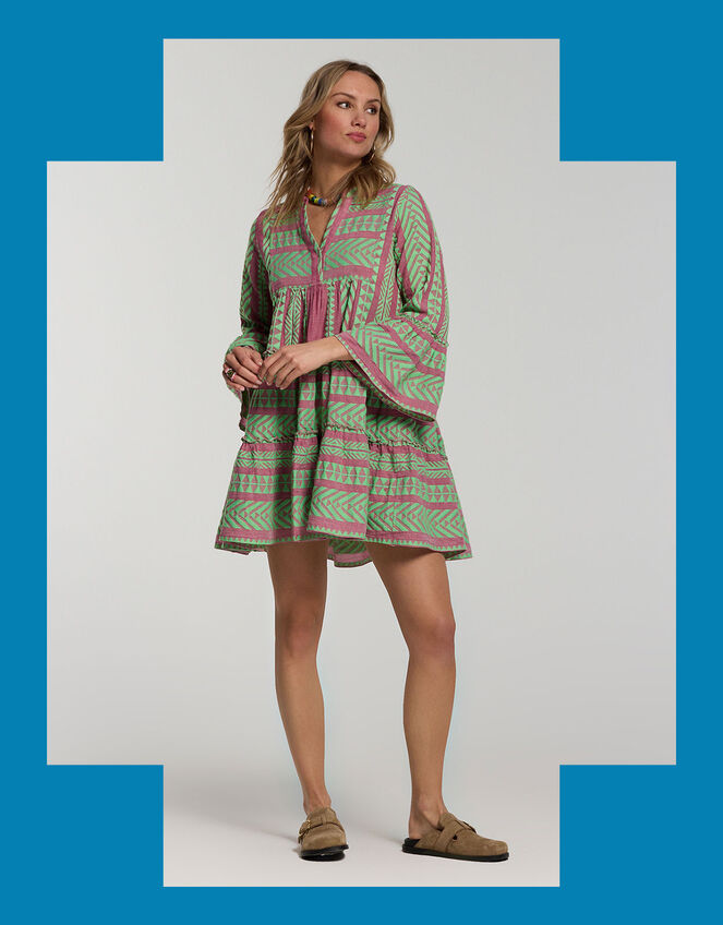 Devotion Twins Ella Short Dress, Green (GREEN), large