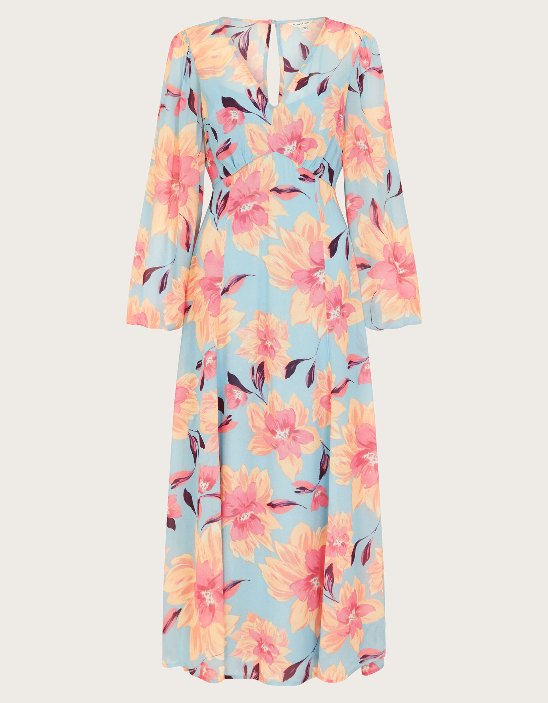 ALY SHIRT DRESS - BLUE FLORAL PRINT