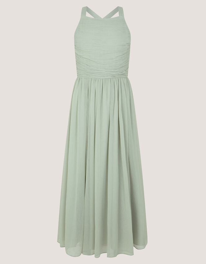 Ellay Cross Back Chiffon Prom Dress, Green (SAGE), large
