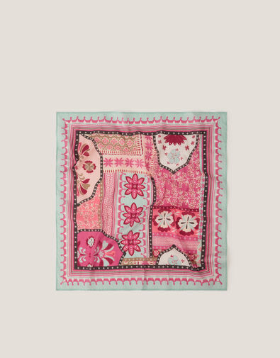 Patti Square Floral Print Scarf, , large