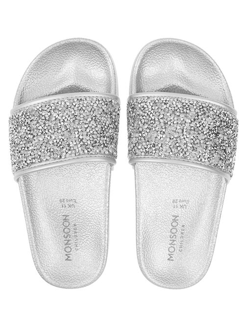 Dazzle Sliders Silver | Girls' Sandals | Monsoon UK.