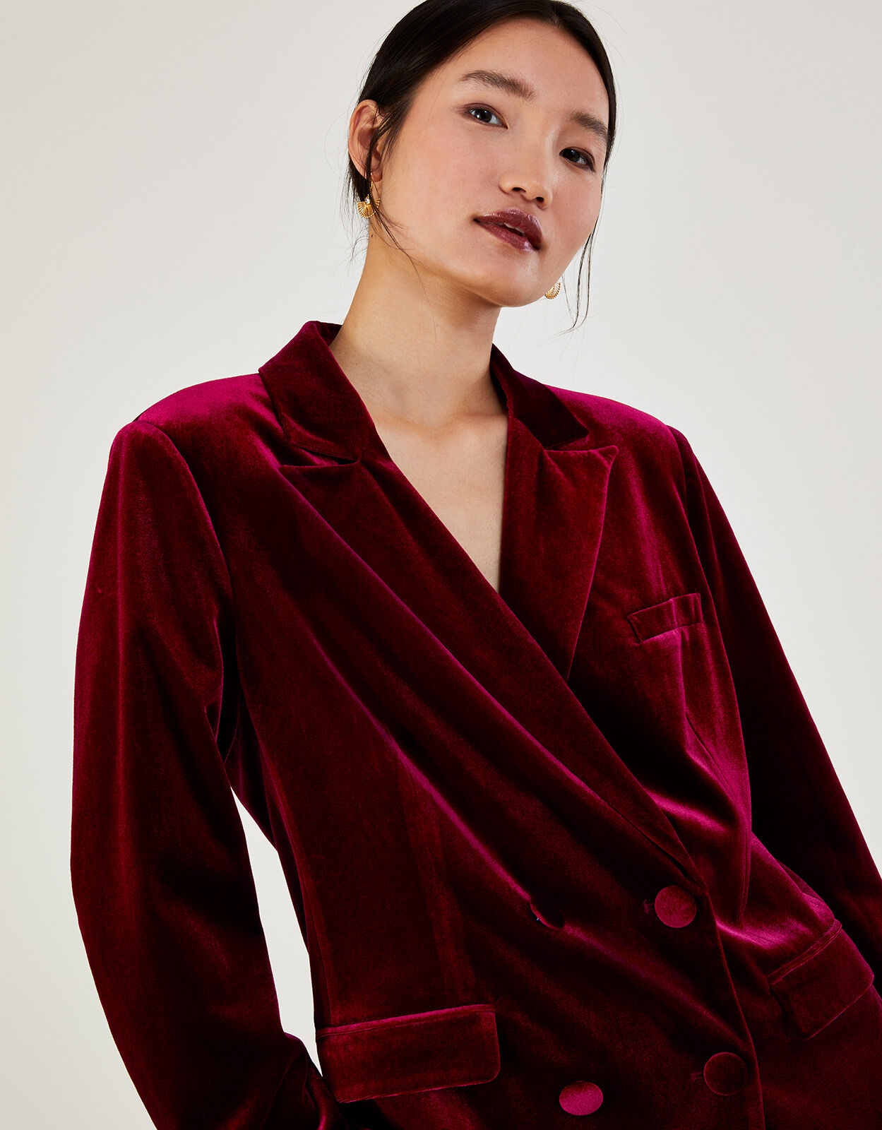 Penelope Double Breasted Jacket Red