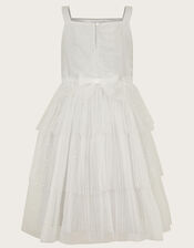 Jupiter Strappy Sparkle Tulle Dress, Silver (SILVER), large