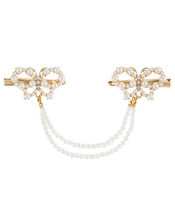 Pearly Butterfly Paired Hair Clips, , large