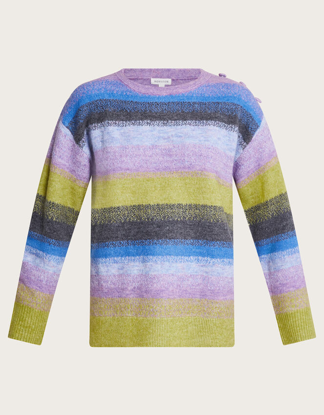 Sasha Stripe Jumper, Green (GREEN), large