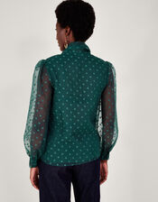 Rosa Spot Blouse, Green (GREEN), large