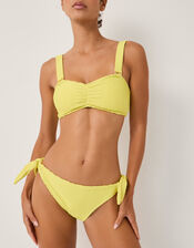 Alina Rib Tie-Side Bikini Bottom, Green (LIME), large