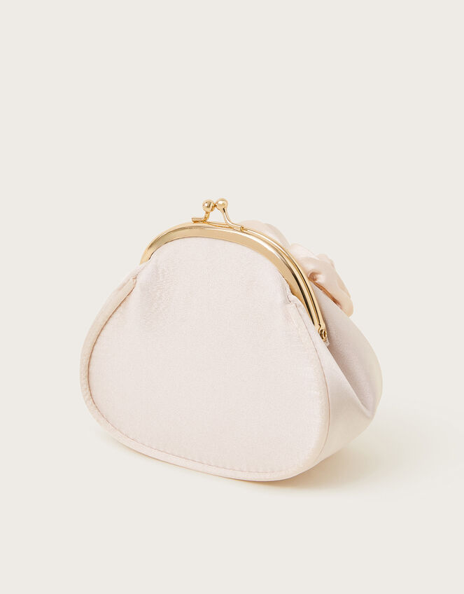 Satin Rosette Bag and Hair Clips Set, , large