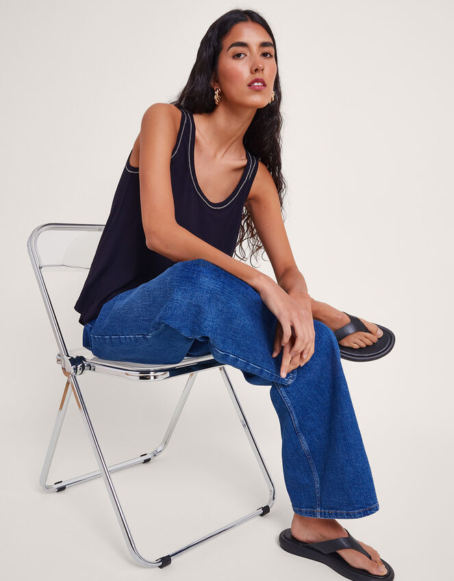 Jess Jersey Cami Top, Black (BLACK), large