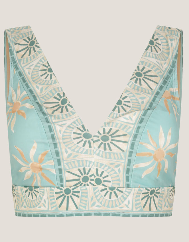 Tashie Sun Print Bikini Top Blue