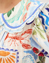 Monsoon x Charlie Taylor Printed Blouse, White (WHITE), large