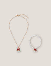 Festive Bell Necklace & Bracelet Set, , large