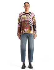 Scotch and Soda Jacquard Oversized Knit Jumper, Multi (MULTI), large