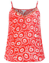 Anouk Printed Cami Top in LENZING™ ECOVERO™, Orange (CORAL), large
