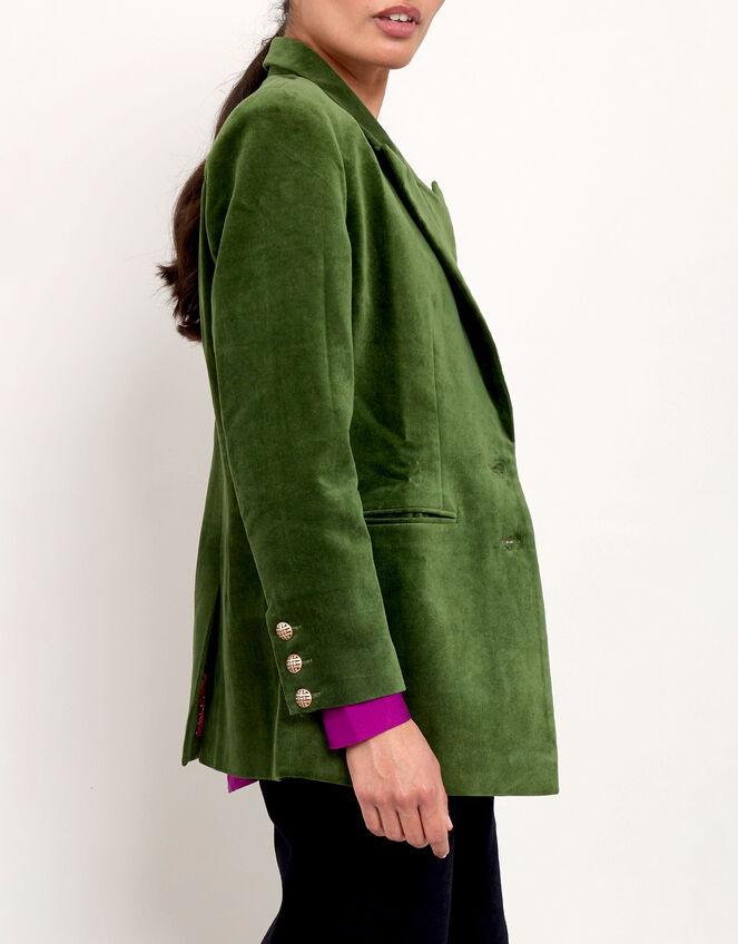 East Velaris Velvet Blazer, Green (GREEN), large