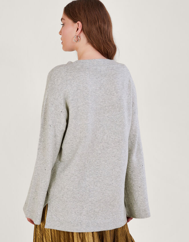 Han Heatseal Embellished Jumper , Grey (GREY), large