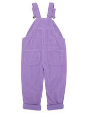 Dotty Dungarees Corduroy Chunky Dungarees, VIOLET, large
