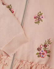 Floral Embroidered Broderie Hoodie, Pink (PINK), large
