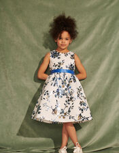 Floral Foil Print Scuba Dress, Multi (MULTI), large