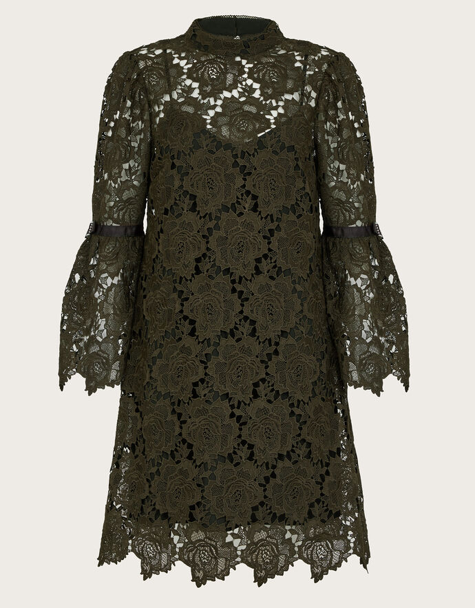 Ellison Green Lace Mini Dress