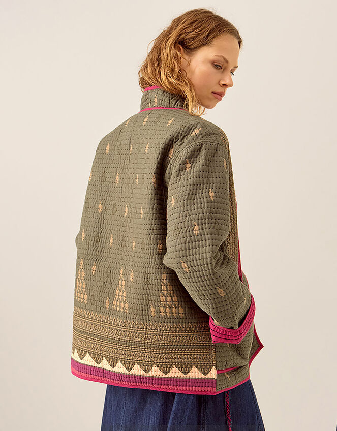 East Apate Light Quilted Cotton Jacket, Green (KHAKI), large
