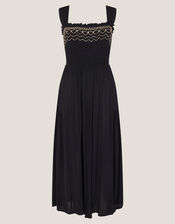 Billie Embroidered Jumpsuit, Black (BLACK), large