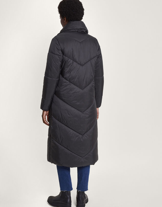 Clara Longline Padded Maxi Coat, Black (BLACK), large