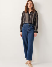 Andi Stripe Blouse, Black (BLACK), large