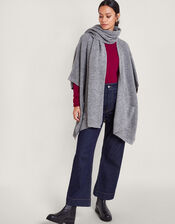 Knit Poncho and Scarf, , large