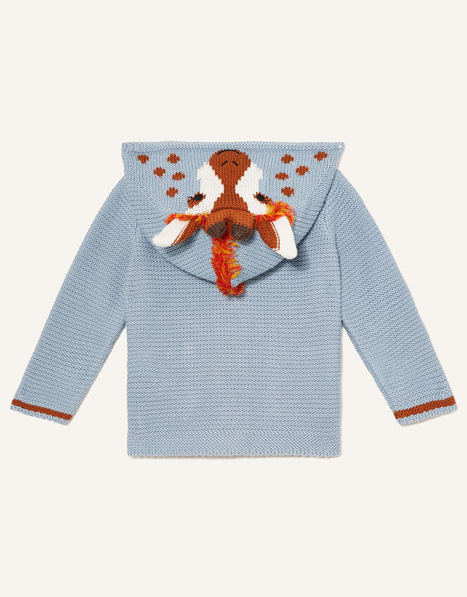Newborn Giraffe Cardigan, Blue (BLUE), large