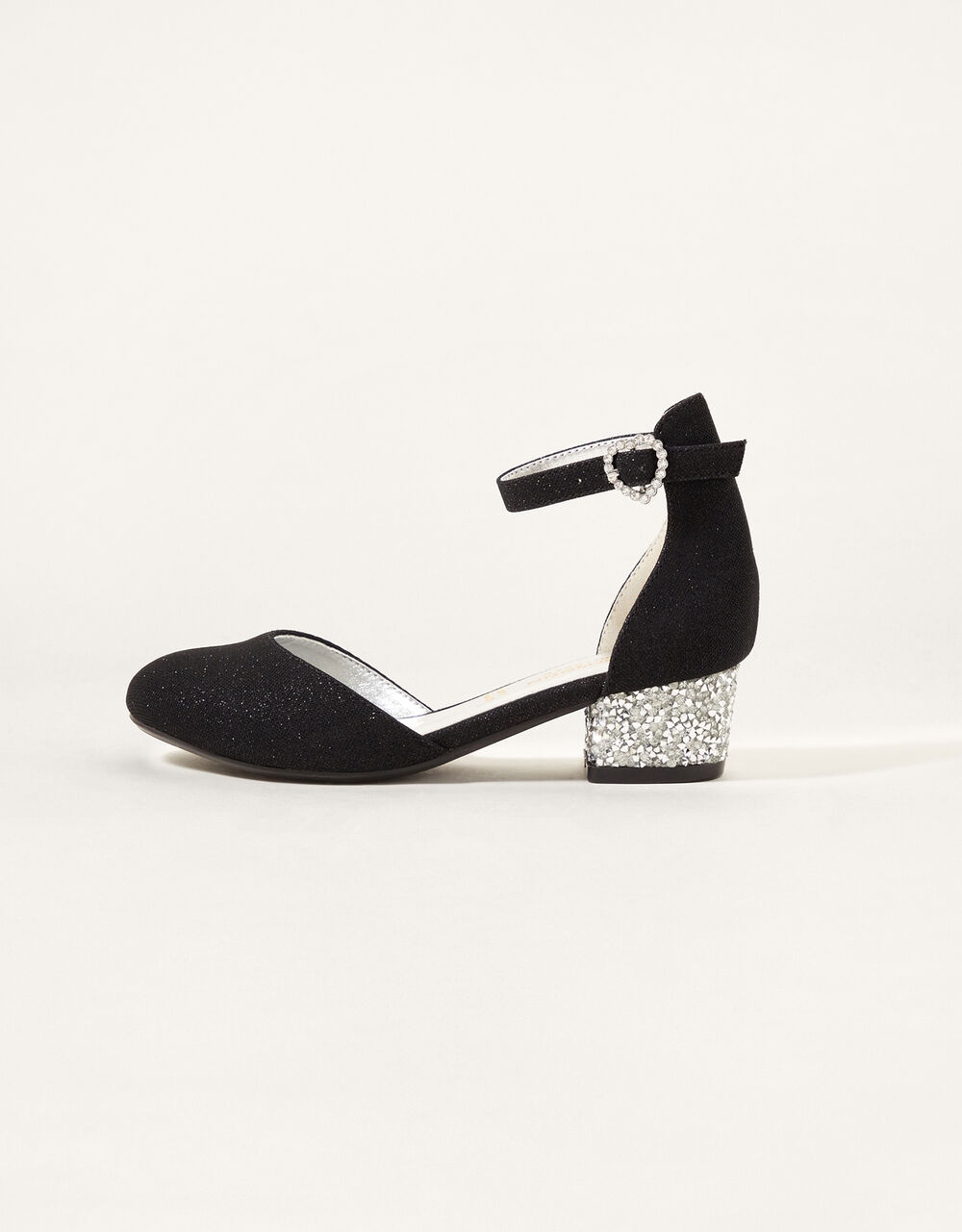Children Children's Shoes & Sandals | Shimmer Two-Part Heels Black - PR91708