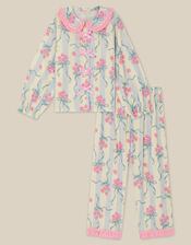 Bow Bouquet Long Pyjamas Set, Ivory (IVORY), large