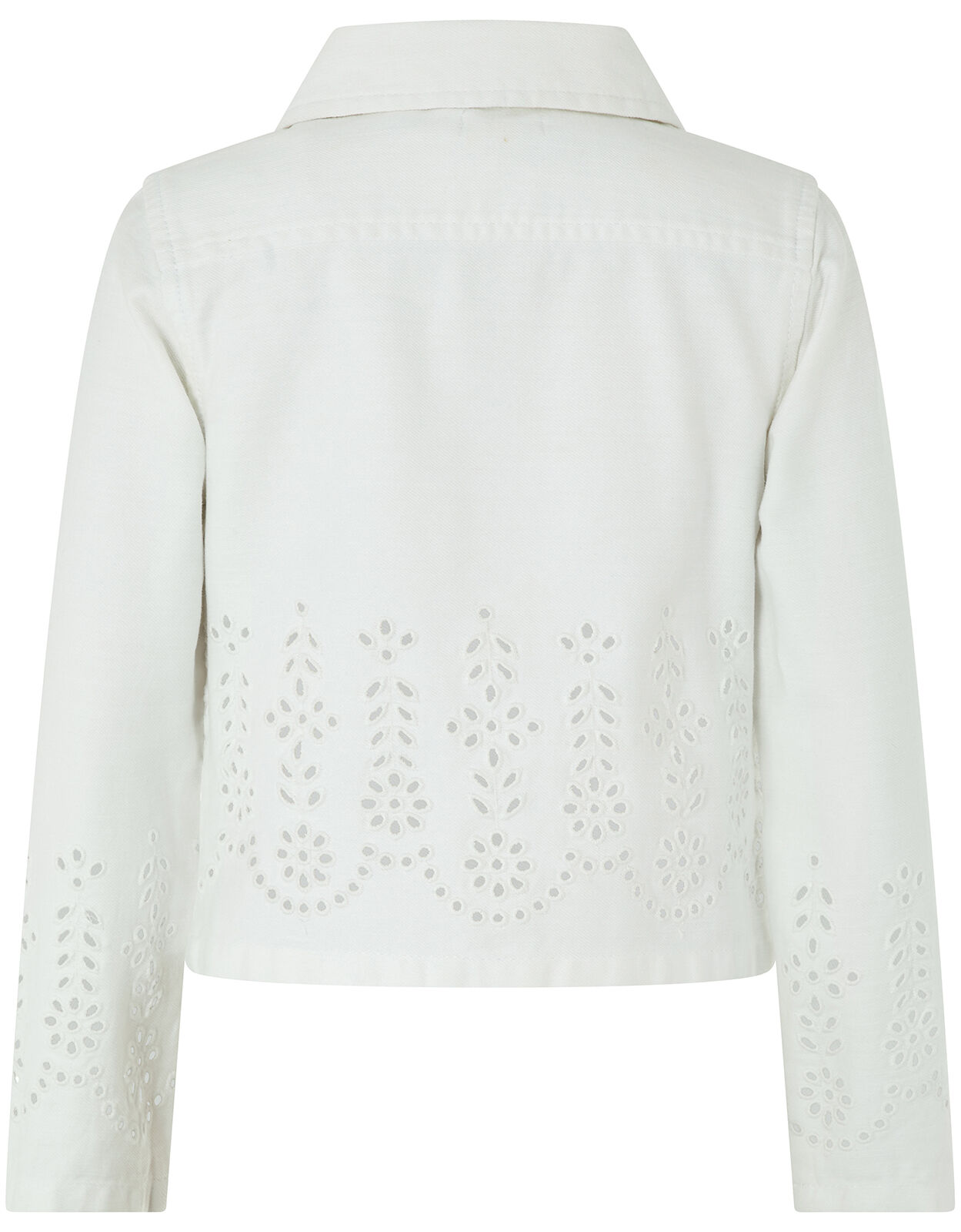 Missy Schiffli Denim Jacket White Girls Coats Jackets Monsoon UK